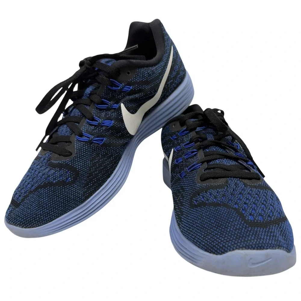 Nike Women's LunarTempo 2 Athletic Sneaker Shoes Black Blue 818098‎ 401 Size 8.5